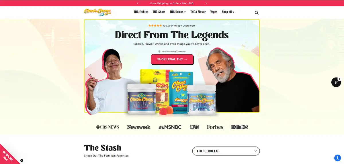 Cheech and Chong — custom Shopify storefront